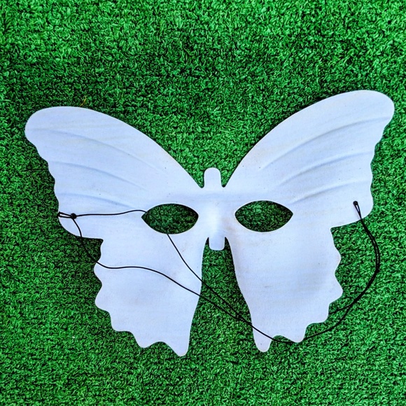 Blue Glitter Monarch Butterfly Mask Mardi Gras Halloween Costume Masquerade NewB - Picture 3 of 4